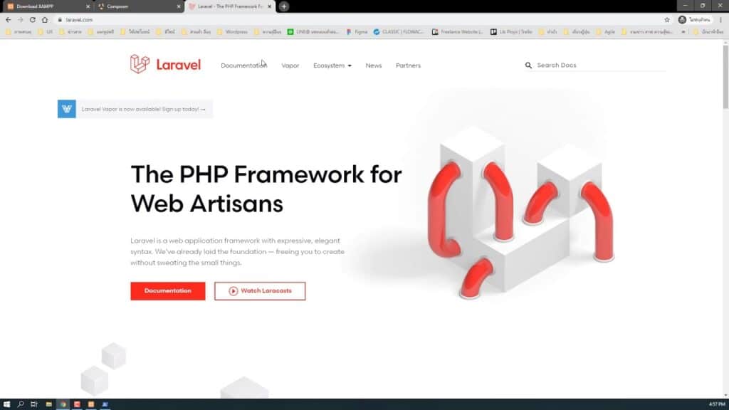 ติดตั้ง Laravel บน windows