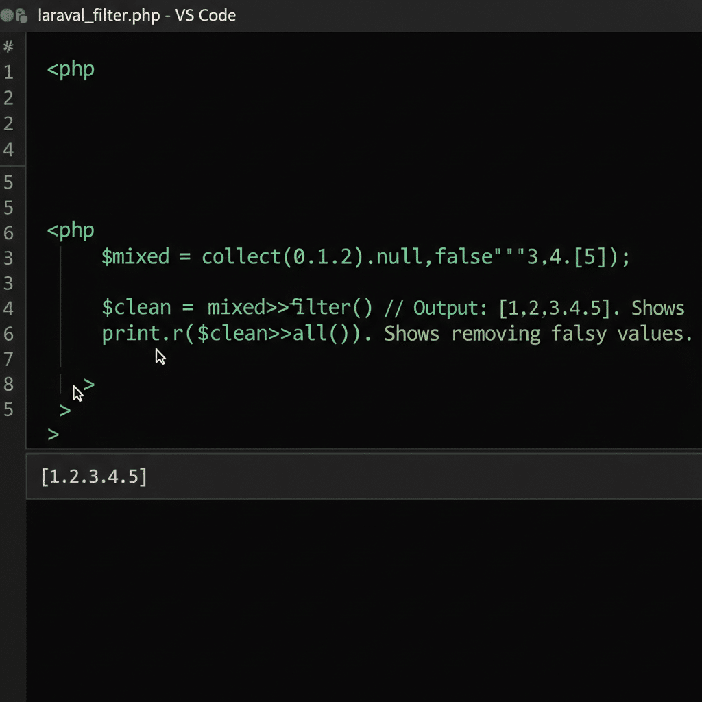 Code ตัวอย่าง filter() ไม่ใส่ callback