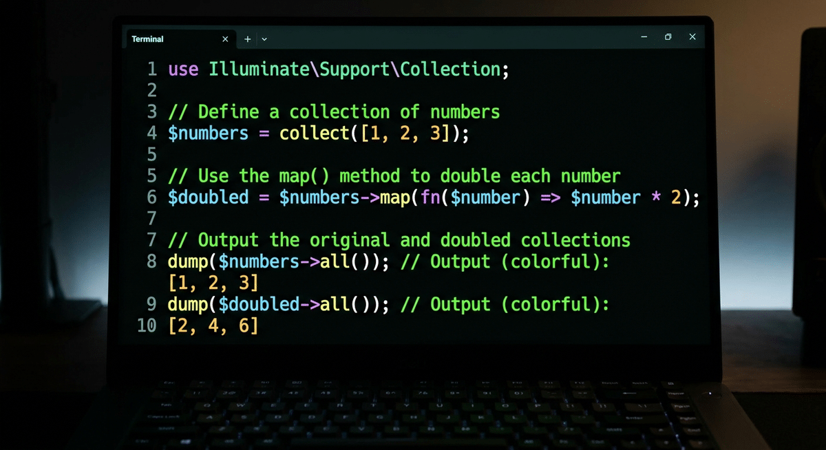 Side-by-side comparison of original and mapped collections