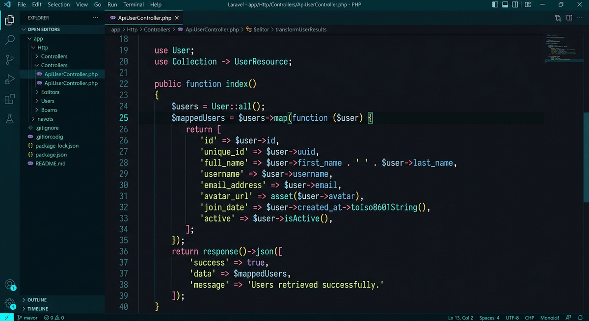 Performance comparison map() vs other Laravel methods